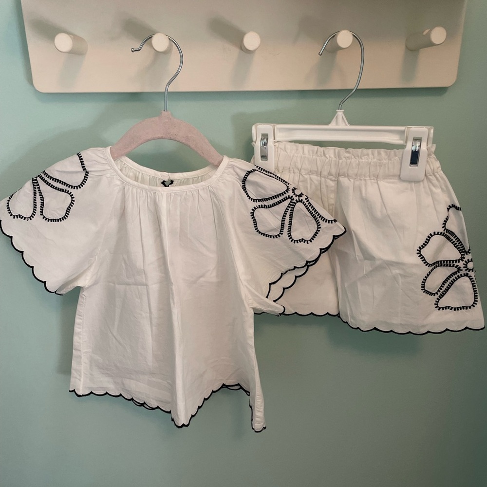 ZARA EMBROIDERED POPLIN MATCHING SET